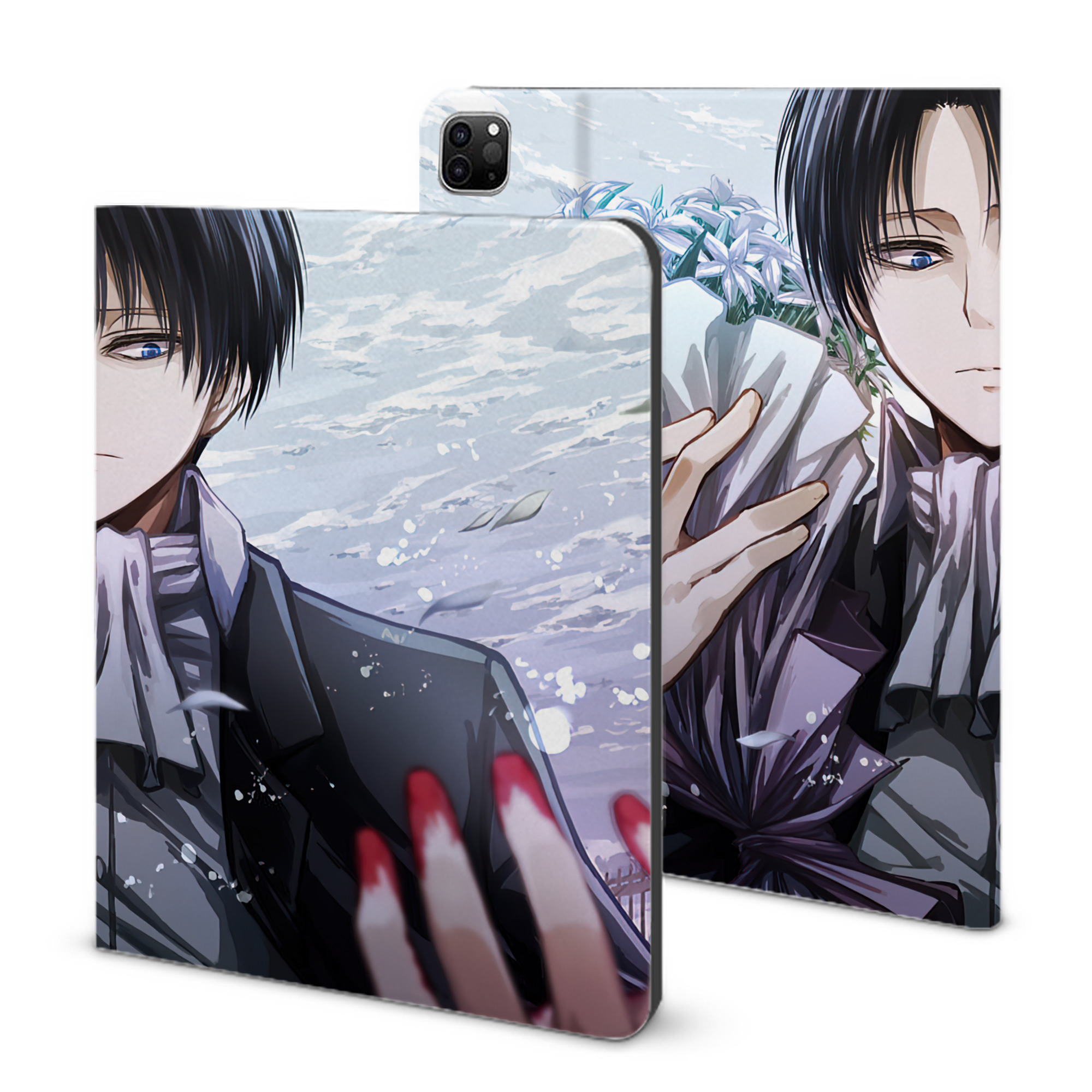 （画像用） 進撃の巨人 Attack on Titan IPad ケース ブック型 PUレザー TPU 耐衝撃 軽量 薄型 ペン収納なし 全面保護 IPad 各モデル対応